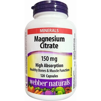 Webber Naturals Магнезий (цитрат) High Absorption 150 mg 120 капсули | Webber Naturals (5000 WN)