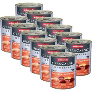 Animonda GranCarno Sensitiv Adult - пиле с картофи 12 x 800г