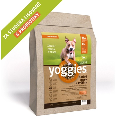 Yoggies pro štěňata active kachna zvěřina 2 kg