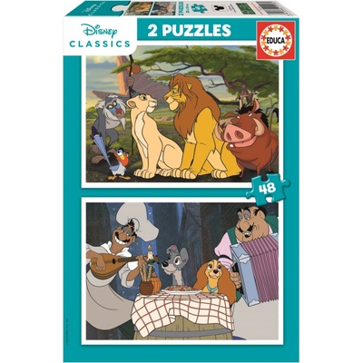EDUCA Disney Zvířata 2x48 dílků