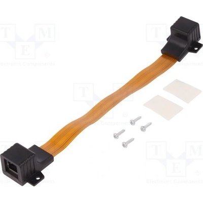 Goobay 71413 Prodlužka Ethernet, RJ45 zásuvka,z obou stran, průhledná; 0,5m