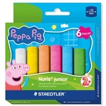 STAEDTLER Асфалтова креда, джъмбо, STAEDTLER "Noris Junior 2365", Прасето Пепа, 6 цвята 2365 C6 L1 (2365 C6 L1)