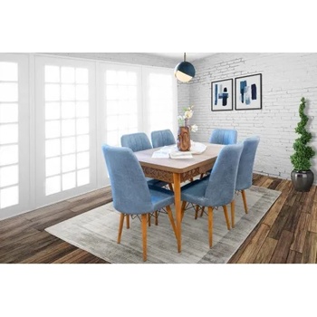 Image 1 of Мебелна фабрика НОВ ДОМ - гр. Ямбол Комплект маса + 4 стола Модел 9 (103585)