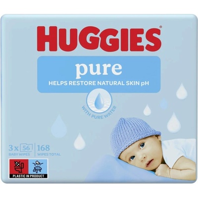 HUGGIES Obrúsky vlhčené Extra Care Triplo 3 x 56 ks