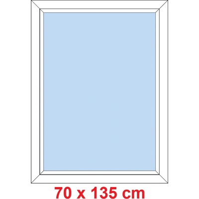 Soft Plastové okno 70x135 cm, FIX neotevíravé, Antracit krupička levé