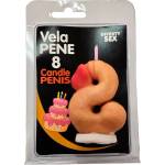  Свещ във формата на пенис, цифрата 8 - Penis Shape Candle Flesh (D-246293)
