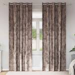 Pure Line Home Кадифени завеси в цвят чинчила с метални халки, 2 бр. , 140 x 245 см
