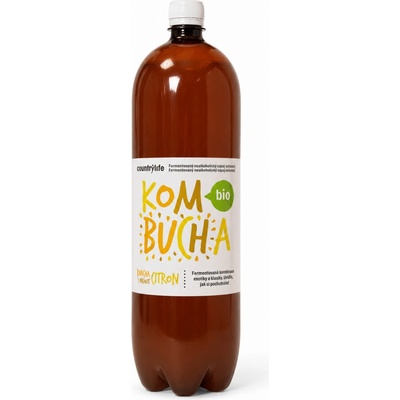 Country Life Kombucha bancha s príchuťou citrónu Bio 2 l