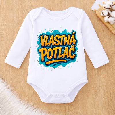 Handel Detské body s vlastnou potlačou biela krátky rukáv