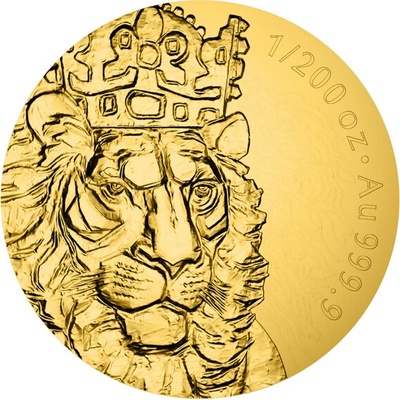 Zlatá mince Český lev 2026 1/200 oz