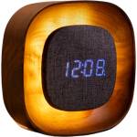 Gingko Design GINGKO Квадратен часовник/будилник и смарт лампа Lumos - орех (Gingko-G076S-WT) Будилник