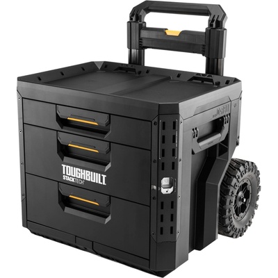 Toughbuilt StackTech Pojízdný box na nářadí se 3 zásuvkami TB-B1-D-R93