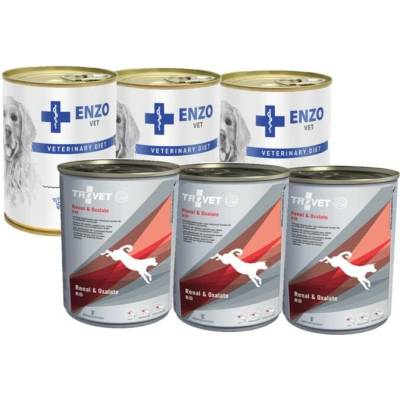 Trovet RID Renal & Oxalate 3 x 400 g a Enzo Vet Renal 3 x 400 g