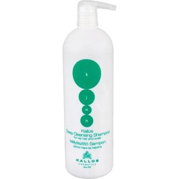 Kallos KJMN Deep Cleansing Shampoo 1000 ml шампоан за мазни коси и мазен скалп за жени