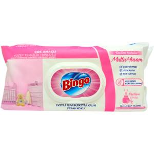  BINGO санитарни мокри кърпи, За почистване на всякакви повърхности, Sweet Home, 96 броя,