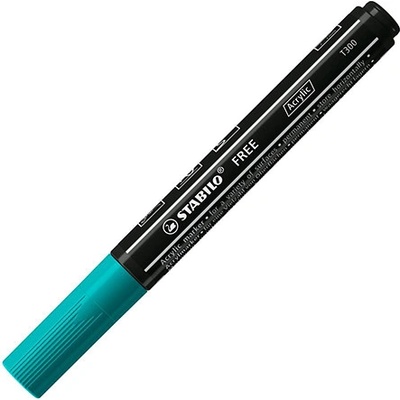 Stabilo Free Acrylic T300 kulatý hrot 2-3 mm modře zelený 452888