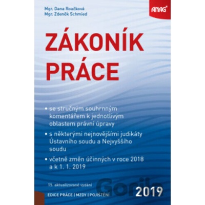 Zákoník práce 2019 sešitové vydání
