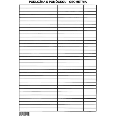 Podložka školskáLamino A4 s nápovedou Geometria