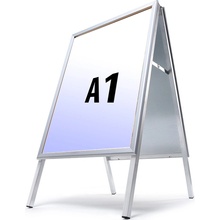 Jansen Display reklamní áčko A1 ostrý roh profil 32 mm metalová záda