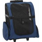 vidaXL Количка за домашни любимци 3 в 1, дизайн, синя, 48x32x(57-106) см, оксфордски плат (42007371)
