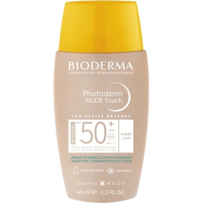 BIODERMA Photoderm Слънцезащитен флуид Nude Touch, светъл, SPF50+, 40 ml