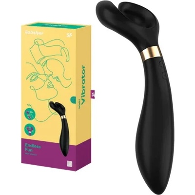 Вибратор за сингъл и двойки, 23см. - Partner Multifun 3 Black (SATISFY115)