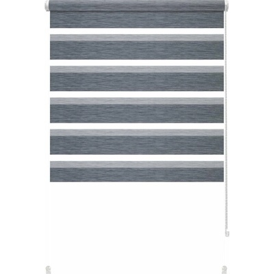 Gardinia Antracitová roleta deň a noc 72,5x150 cm Zebra Silvalin