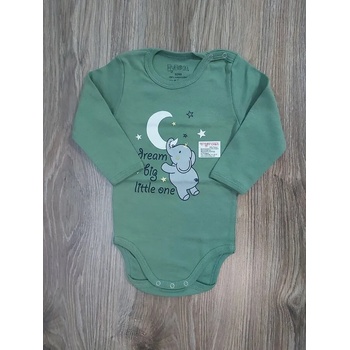 Image 1 of mymosa Боди с дълъг ръкав Слонче, 62/68, 74/80 /зелено/