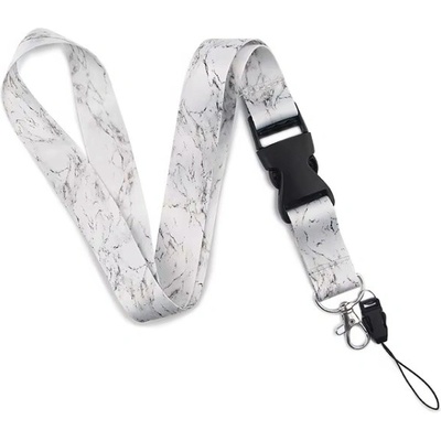 Šňůrka na krk Unique Store Lanyard mramor šedý