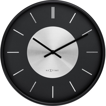 NeXtime Стенен часовник Retro II черно-сребрист (3535ZW)