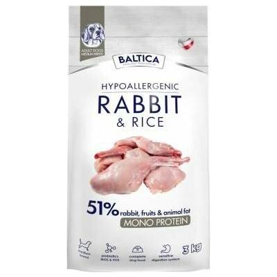 Baltica Nutraceutic Hypoallergenic M Mono rabbit with rice 3 kg