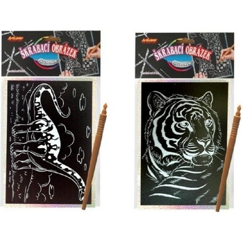 Škrabací obrázek hologram 14x25cm 8 druhů