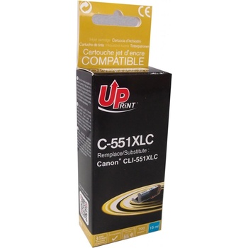 Compatible Мастилница UPRINT CLI-551XL CANON, С чип, Cyan (7238)