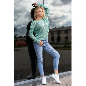 Merribel Плетен дамски пуловер в цвят мента GlorisLA-Gloris Mint - Мента, размер L/XL