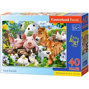 Castorland Пъзел Castorland от 40 XXL части - Животните във фермата (B-040339-1) - baby