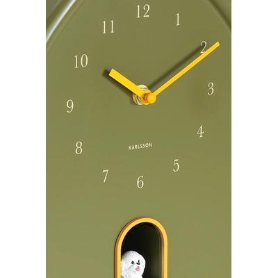 Karlsson Стенен часовник със звук Karlsson Modern Doggy 20 x 29 cm (KA6098GR)