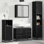 vidaXL Комплект мебели за баня 4 бр. Черния дъб 80 x 33 x 60 см (3402316)