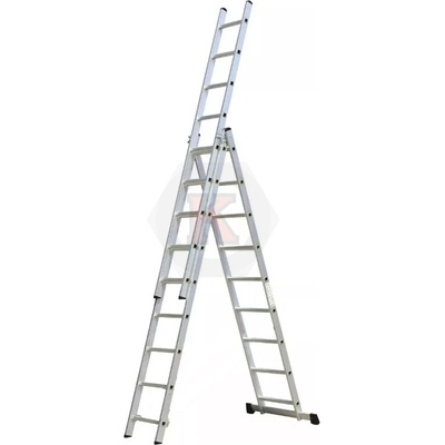 ТУНДЖА Стълба алуминиева трираменна 8 стъпала 4.80м ТУНДЖА (9700604)