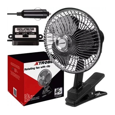 Otočný ventilátor s klipem Xtrobb 23194 do auta, 12V, 1,2m | Zboží Auto
