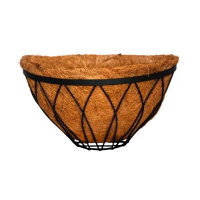 Кокосова саксия стенна полукръг 40x20xh20cm (CGF0529-16) (019793)