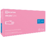 Mercator Medical Светло розови нитрилни ръкавици Mercator Nitrylex без талк в онлайн магазин www. vvmstore. com (103298)