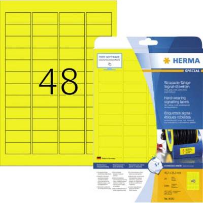 Herma 8030 Fóliové etikety 45,7 x 21,2 mm poylesterová fólie žlutá 1200 ks