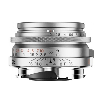 Syntex DZO Thypoch Ksana 35mm f/2 ASPH. Full-frame Photo Lens (Leica M, Silver Chrome)