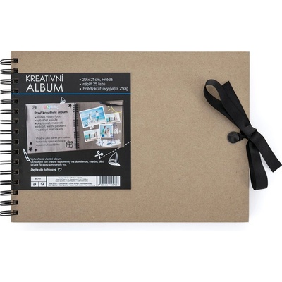 Karton P+P Kreativní album 30 x 21,5 cm HNĚDÁ