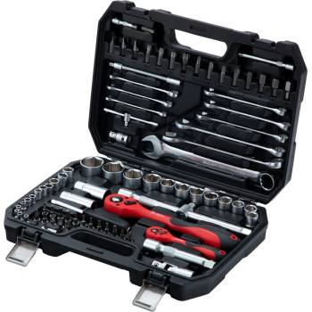 MTX Комплект инструменти, 1/2" , 1/4" , CrV, пластмасова кутия 82 бр. //MTX