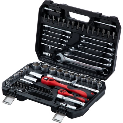 MTX Комплект инструменти, 1/2" , 1/4" , CrV, пластмасова кутия 82 бр. //MTX