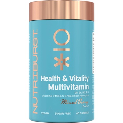 Nutriburst Premium Health & Vitality Multivitamin gummies s vitamíny a zinkem 60 ks