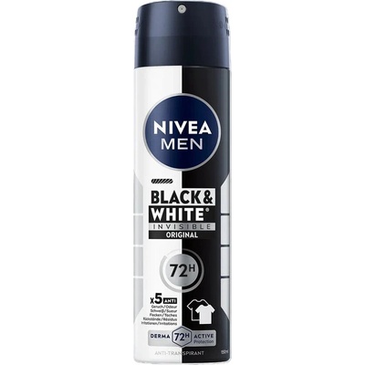 Nivea Дезодорант Нивеа 150 мл. Men Deo Black & White Invisible Original Spray (7654678niv)
