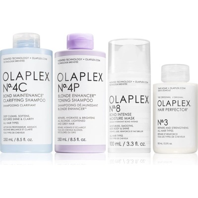 OLAPLEX The Ultimate Enhancing, Detoxing & Hydrating Kit for Blondes укрепваща грижа (за руса коса)