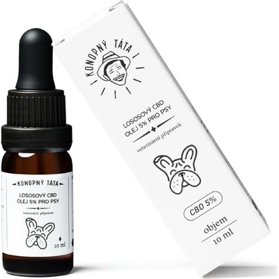 Konopný Táta CBD olej pro psy 5% Lososový 10 ml